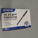 EYEYE Blue Rollerball Pens 0.7mm, 25 Pack Liquid Ink Roller Ball Pen Medium Point Quick Dry, Blue Ink Pens Fine Point Smooth Writing Pen for Journaling, Note Taking, Office, School Supplies