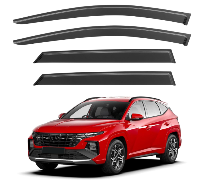 Window Visors Rain Guards for 2022 2023 2024 2025 2026 Hyundai Tucson, Out-Channel Window Vent Wind Deflectors Visors Shades for 22 23 24 25 26 Tucson SE SEL N-Line Limited