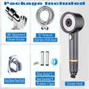 Shower Head with Handheld, High Pressure Shower HeadS with Pause Switch 4 Spray Modes Filter Showerhead with 79 in Hose, Adhesive Wall Mount，Bracket and Replace Filter (Grey)