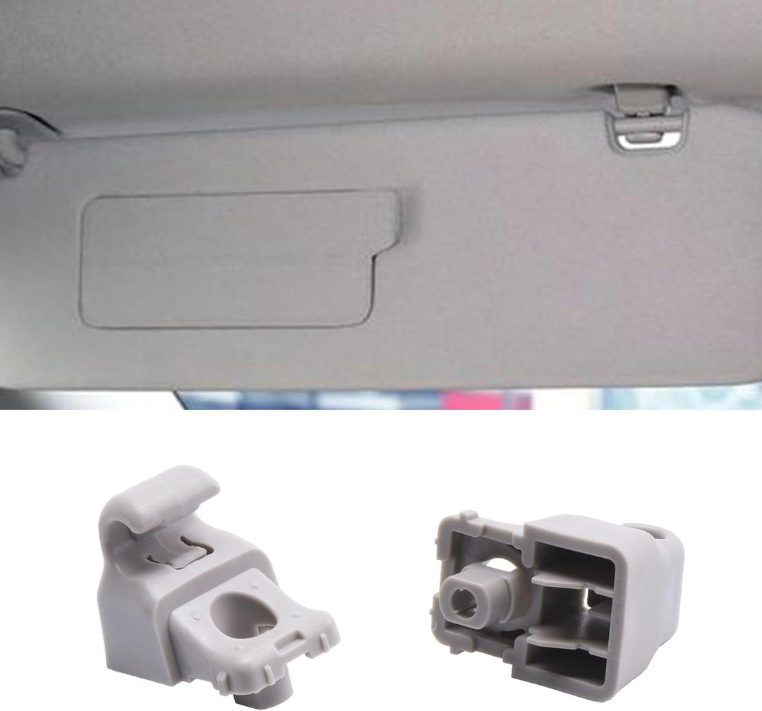 Sun Visor Hook Clips OE Replacement Clips Compatible with 2019-2023 Tesla Model 3 / (Gray), 2 PCS