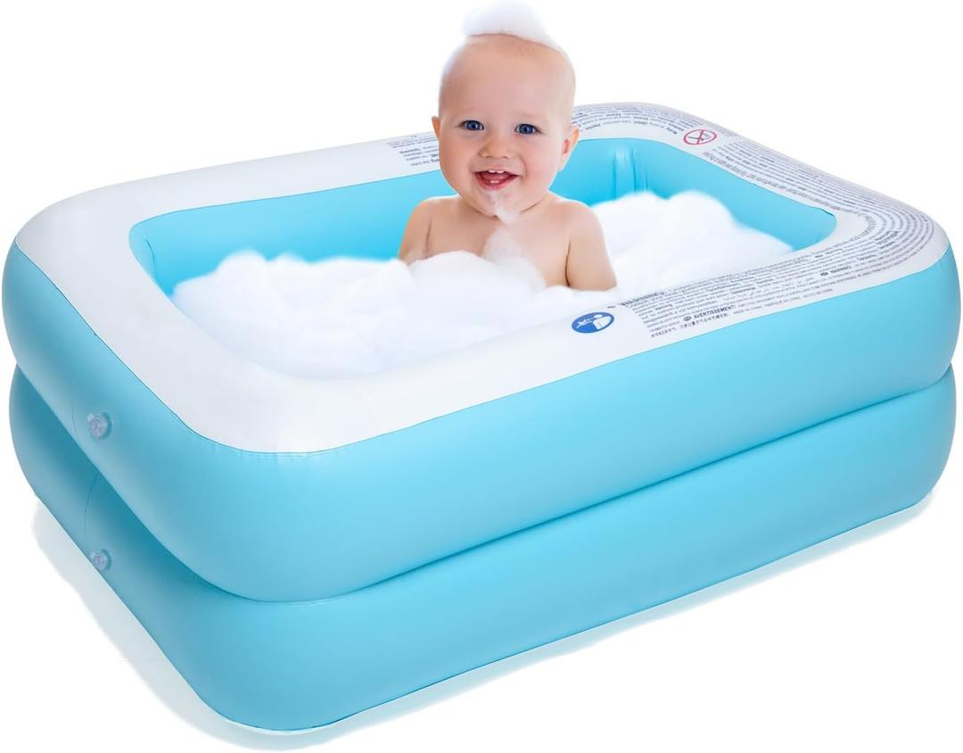 Inflatable Kiddie Pool Baby Pool Swim for Kids Kids, Easy Set for Backyard Summer Outdoor (50x33x17in)