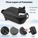 Relohas Hard Shell Travel Sling Bag Compatible With Nintendo Switch 2, Protective Case with Water-Resistant Design, Adjustable Strap & Organized Storage (Black)