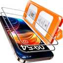 TOCOL for iPhone 16 Pro Max Screen Protector, 9H Hardness Military Grade Shatterproof HD Tempered Glass Full Coverage Easy Installation Case Friendly 2 Pack (Clear)