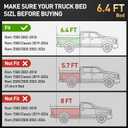 6.4FT Truck Bed Mat& Tailgate Mat for Dodge Ram: for Ram1500 2009-2018 &Ram 2500/3500 2009-2026 &Ram1500 Classic 2019-2024 Bed Mat (6.4FT/ 76.3 inches), All Weather Bed Liner Protection Accessories