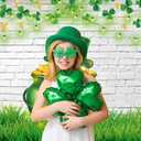 Happy St. Patrick's Day Backdrop White Brick Wall St Patrick's Photography Background St Patrick's Day Children Party Decorations(75FT)