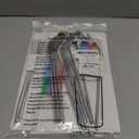 MUTNITT Set of 20 10.5" Reusable Bent Stainless Steel Straws with 20 Silicone Tips 5 Cleaning Brush 1 Travel Case Eco Friendly Extra Long Metal Straw Drinking for 20 24 30 oz Tumbler