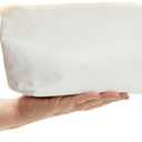 Juvale Canvas Makeup Bag - 6 Pack, 11.75 x 5.5 In, White Cotton - Travel Cosmetic & Toiletry Pouches with Zipper - Blank DIY Canvas Pouches for Crafting & Bridesmaid Gifts