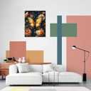 obterie Butterfly Paint by Numbers Kit for Adults Beginner Flower Oil Painting Kit Adult Paint by Number Kits on Canvas DIY Painting for Beginners Art by Numbers for Gifts Home Wall Decor 16x20 Inch (YF033)