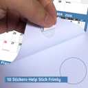 4 x 2026 Yearly Wall Calendar - Large Yearly Calendar 2026, Jan 2026 - Dec 2026, 25.2" x 38.2" (Open), 2026 Calendar, Large Wall Calendar 2026, Full Year Paper with Notes, Thicker Paper - Light blue