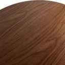 2-Tier Round Coffee Table Wood Nesting Side Table (Walnut, 16x16x20)