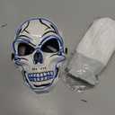 JOYIN Halloween LED Skull Mask with Light Up Gloves, Green LED Light up Skeleton and Scary Glow in The Dark Mask for Adult Men Women Halloween Cosplay Costumes Accessory Party Dress Up