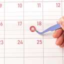 7 x 2026 Calendar Wall Calendar Stickers,January-December Calendar 44x30 Large Wall Calendar Poster with Removable Monthly Planner Sticker Strips, Weather & Emotion Icons for Home Office School Planning (Pink)