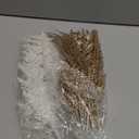 50 Pcs Champagne Gold and White Christmas Tree Picks and Sprays Xmas Tree Topper Glitter Pine Twigs Faux Glittery Branch Stems for Christmas Vase Wreath Decoration DIY Craft Supplies