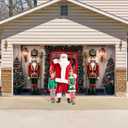 Christmas Garage Door Decorations Outdoor, Large Xmas Nutcracker Soldiers Welcome Scene Christmas Garage Door Cover, 6.5 x 13 Ft Rustic Vintage Garage Buddy Christmas for Home Wall Patio Yard Outside