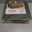 2 x ZOBER Underbed Christmas Ornament Storage Box - Stores 64 3" Ornaments, With Dividers - Tear Proof 600D Oxford Fabric, Ornament Organizer Storage Box, Durable Christmas Containers Holder - Green