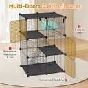 VISCOO Cat Cage(for Kitten), 3-Tier DIY Catio Cat Enclosures, 24" x 16" x 36" Cat Playpen Indoor & Outdoor with Hammock, Detachable Metal Wire Cats Crate, Exercise Place for Squirrel, Ferret