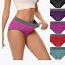 POKARLA Women's Cotton Stretch Underwear Ladies Mid-high Waisted Briefs Panties 5-Pack
100+ bought in past month Medium