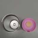 Owala SmoothSip Slider Insulated Stainless Steel Coffee Tumbler, Reusable Iced Coffee Cup, Hot Coffee Travel Mug, BPA Free 12 oz, Pink/Tan (Daybreak)