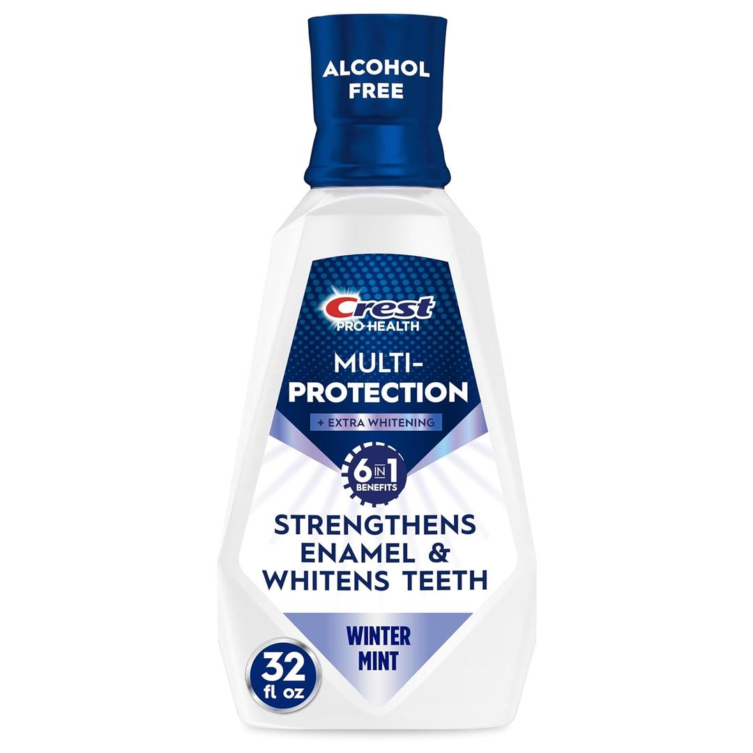 Crest Pro-Health Advanced Mouthwash, Alcohol Free, Extra Whitening, Energizing Mint Flavor, 946 mL (32 fl oz) Exp: 2027