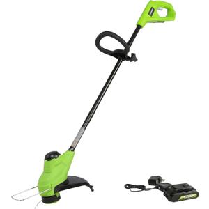 Greenworks 24V 10" Cordless TORQDRIVE String Trimmer, 2.0Ah Battery and Charger Included