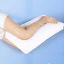 MINUPWELL Knee Pillow for Side Sleepers, 6 Inch Height Between Leg & Under Knee Pillow for Back Sleepers - Leg Pillow with 1200G 7D High Suppot Alternative for Relieving Leg, Back, and Knee Pain (White)