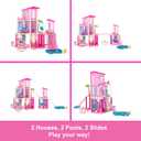 Barbie Dreamhouse Dollhouse
43" tall, Elevator, 9 Play Areas, 2 Houses, 2 Pools, 2 Slides & 65+ Pieces Including Furniture & Accessories