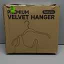 Premium Velvet Shirt Hangers 30 Pack, Non-Slip 360 Swivel Hook Slim Flocked Coat Hanger, Space Saving Felt Hanger for for Tank Top, Blouses, Strappy Dresses (Beige)