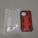 SOiOS for iPhone 13/14/15 Phone Case: for iPhone 16e Protective Cover with Built-in Kickstand | Heavy Duty Military Grade Hard Protection Shock Proof | Durable Dual-Layer Design Red