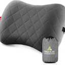 Hikenture Camping Pillow with Removable Cover - Ultralight Inflatable Pillow for Neck Lumbar Support - Upgrade Backpacking Pillow - Washable Travel Air Pillows for Camping, Hiking, Backpacking (Grey)