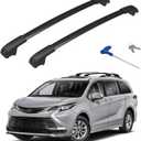 Roof Rack Cross Bars Compatible with Toyota Sienna 2021-2025, 220lbs Heavy Duty Lockable Aluminum Roof Rails Crossbars for Rooftop Cargo Carrier Luggage Kayak Canoe Bike Snowboard