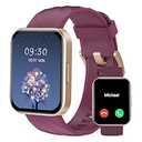 RUIMEN Smart Watches for Women Men (Answer/ Make Calls) Compatible with iPhone/ Android Phones, 1.85" HD Screen Fitness Tracker Heart Rate Monitor 100+ Sports Tracker Watch Waterproof (Purple)