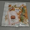 Romanstile Pumpkin Leaves Fall Table Runner, Buffalo Plaid Autumn Thanksgiving Harvest Farmhouse Style Table Decoration for Dining, Party, Holiday - 13x72 Inch, Grey Blue