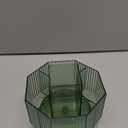 LINFIDITE 360° Rotating Makeup Organizer Holder Cosmetic Display Case Clear Makeup Brush Lip Gloss Organizer Case with 5 Slots Round Turntable Storage Tray for Vanity, Bathroom, Counter Organizer Green