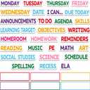 36 Pcs Classroom Schedule Magnets Daily, Rainbow Color, Classic