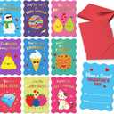 Sweetzer & Orange 36 Funny Valentines Cards for Kids Classroom - School Valentines with Envelopes for children- Cartoon Notes with Stickers - Double Sided Cards for Boys & Girls - 3.5" x5 (Nacho Average Friend)