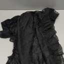 Women Lace Cape Flowy Top Ruffle Trim See Through Sheer Poncho Top Cover Up Sexy Blouses Batwing Tops, Large