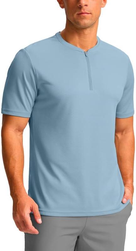 G Gradual Men's Workout Shirts Short Sleeve Quick Dry T-Shirt Moisture Wicking Athletic Gym Running Shirts for Men (Blue, L)