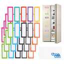 Kare & Kind 40 Pcs Magnetic Dry Erase Labels - Smooth Surface, Reusable and Writable Name Plates - Sticky Tags for Refrigerators and WhiteBoards - Use at Home, School and Office - Art and Crafts