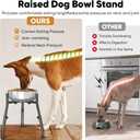 Elevated Dog Bowls, Adjustable Metal Raised Dog Bowl Stand For Medium & Large Dogs, Raised Dog Bowl,Dog Bowl Stand,Dog Food Bowl Stand,Adjustable Wide 6.3"-10.2",3 Height Adjustment(Bowl Not Included) (W 6.3"-10.2", H 8.8'',10.8",12.5", 1 PACK)