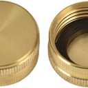 2 Pack 3/4" Brass Garden Hose End Caps with Washers