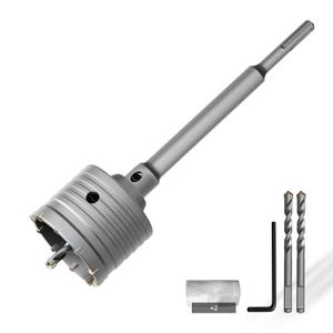 CSOOM Concrete Hole Saw 3" (75mm) with 220mm SDS Plus Shank Connecting Rod, Carbide Cement Hole Saw for Concrete Cement, Brick Wall Stone