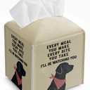 Rustic Pet Kitchen for Bandana Dog Tissue Box Cover, New Pregnancy Gifts for Expecting Mom, Mommy Gift for Birthday, Waterproof Leather Paper Dispenser, Gifts for Dog Lovers