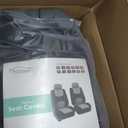 FH Group Flat Cloth Full Set Car Seat Covers Three Row 7 Seater - Universal Fit for Cars, Trucks & SUVs Gray