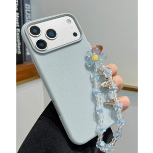 iPhone 17 Pro Max Case Light Blue Phone Cases Cute Women Girly Trendy Soft Protective Cover With Cute Lanyard