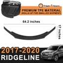 TripleAliners Hood Deflector Protector Compatible with 2020 2019 2018 2017 Honda Ridgeline Accessories Hood Protector TPE Bug Deflector Shield Replacement