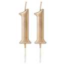 Champagne Gold 11th & 1st Number Birthday Candles for Cake Topper, Number 11 1 First Glitter Premium Candle Party Anniversary Celebration Decoration for Kids Women or Men