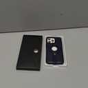 for iPhone 15 Pro Max Leather Case with Stand, Anti-Slip Grip Ring, Fits for MagSafe (Blue, IP 15 Pro Max-6.7inch)