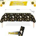 KatchOn, New Years Eve Tableware Set - Serves 25 Guests | Happy New Year Plates and Napkins for New Years Eve Party Supplies 2026 | Nye Tablecloth for Happy New Year Decorations 2026