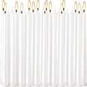 Wfmolcand 30 Pack of 10 Inch White Unscented Taper Candles-8 Hour Long Burning Dripless Table Candles for Wedding, and Home Decoration