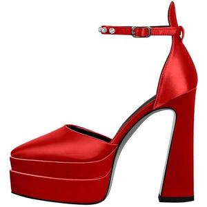 onlymakerheels Women’s Double High Chunky Platform Pointed Closed Toe Chunky Heels Ankle Strap Rhinestone Pumps Shoes for Dress Wedding Party Size 38 onlymakerheels Women’s Double High Chunky Platform Pointed Closed Toe Chunky Heels Ankle Strap Rhinestone Pumps Shoes for Dress Wedding Party Size 38